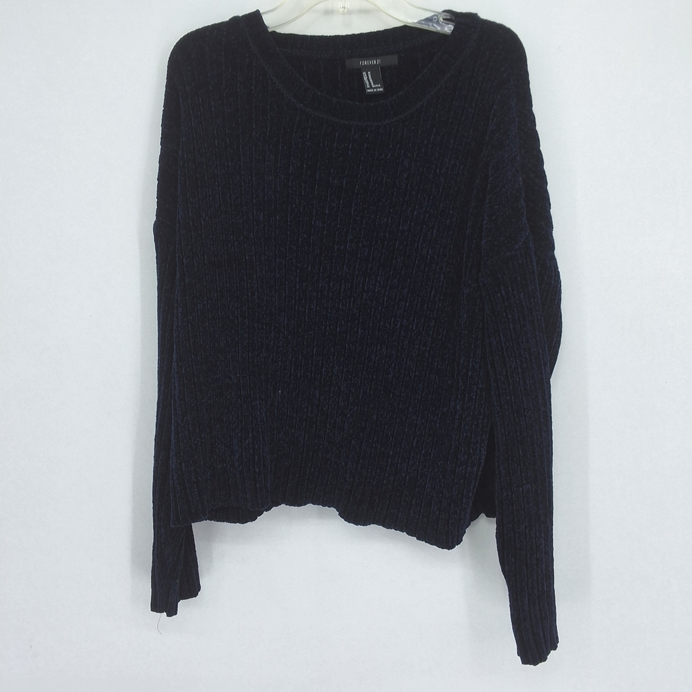 Forever 21 Medium Black Textured Knit Sweater